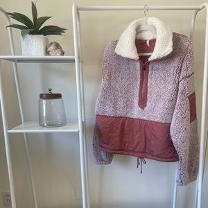 Free people light pink fleece